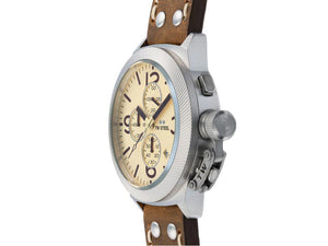 Reloj de Cuarzo TW Steel Classic Canteen, Beige, 45 mm, Piel, 10 atm, CS104