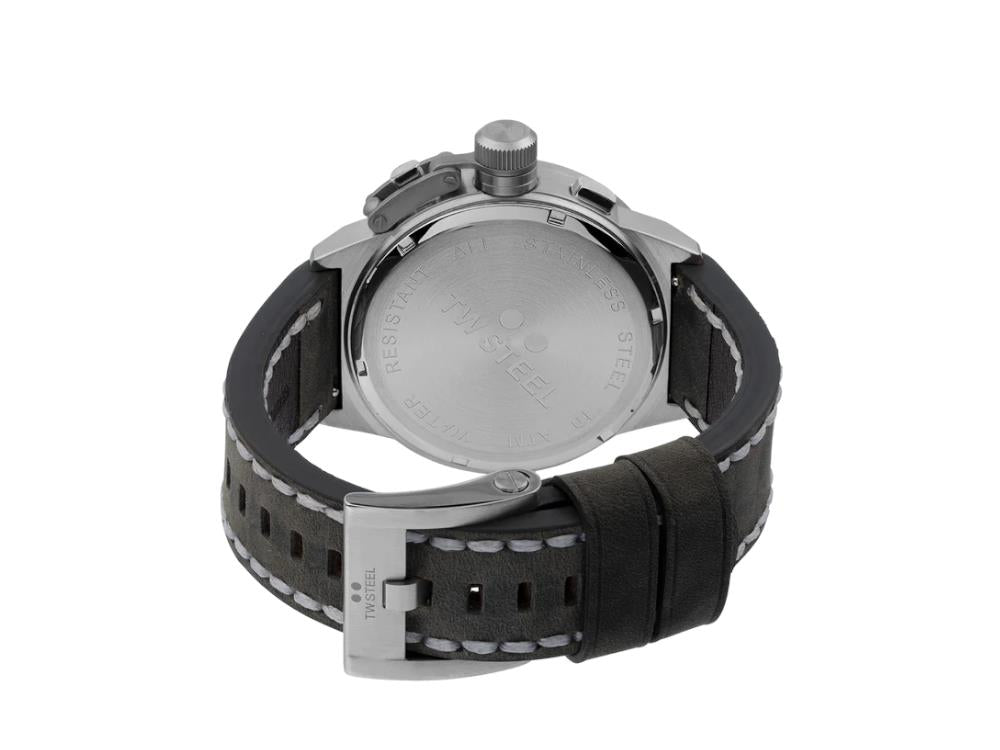 Reloj de Cuarzo TW Steel Classic Canteen, Gris, 45 mm, Piel, 10 atm, CS105