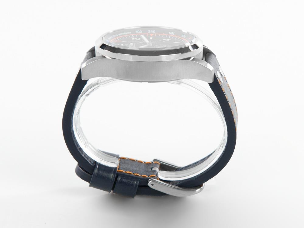 Reloj de Cuarzo TW Steel Fast Lane, Negro, 48 mm, Correa de piel, 10 atm, SVS311