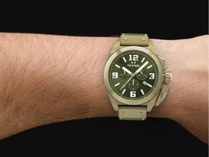 Reloj de Cuarzo TW Steel Canteen, Verde, 46 mm, Correa de piel, 10 atm, TW1015