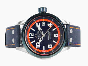 Reloj de Cuarzo TW Steel WRC, Azul, 45 mm, Correa textil, 10 atm, VS92