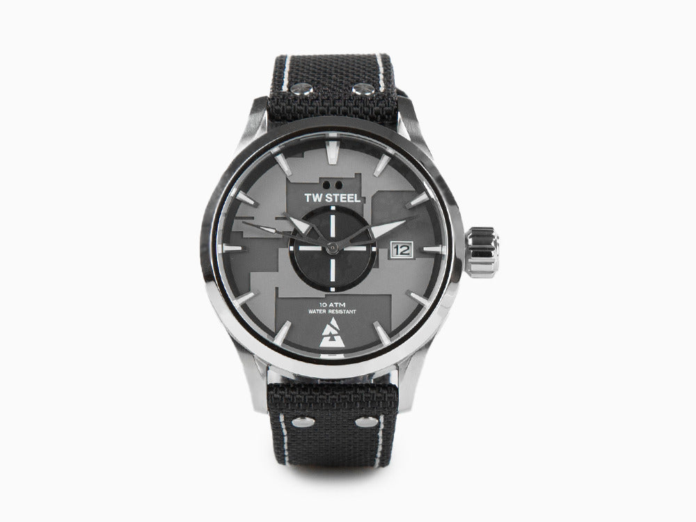 Reloj de Cuarzo TW Steel Blast, Negro, 45 mm, Correa textil, 10 atm, VS99