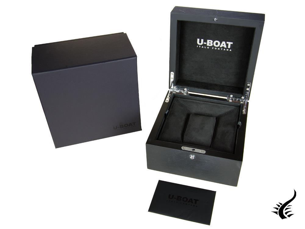 Reloj Automático U-Boat Classico, Acero Inoxidable 316L, IPB, Negro, 40mm, 6951
