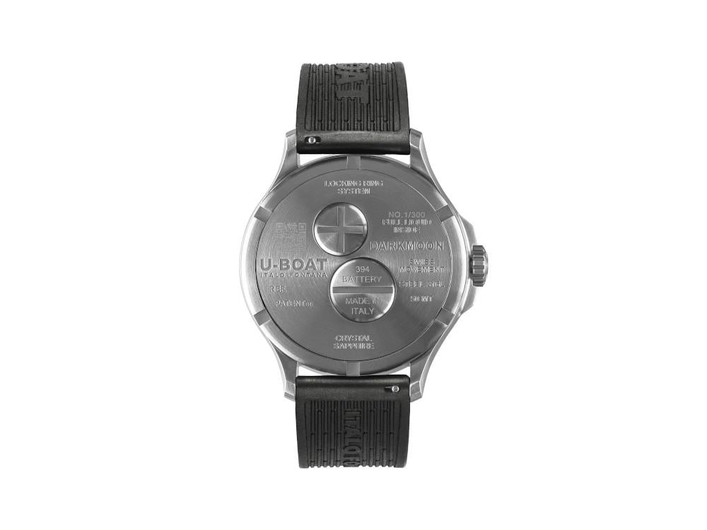 Reloj de Cuarzo U-Boat Capsoil Darkmoon 25° SS, Negro, Edición Limitada, 2027
