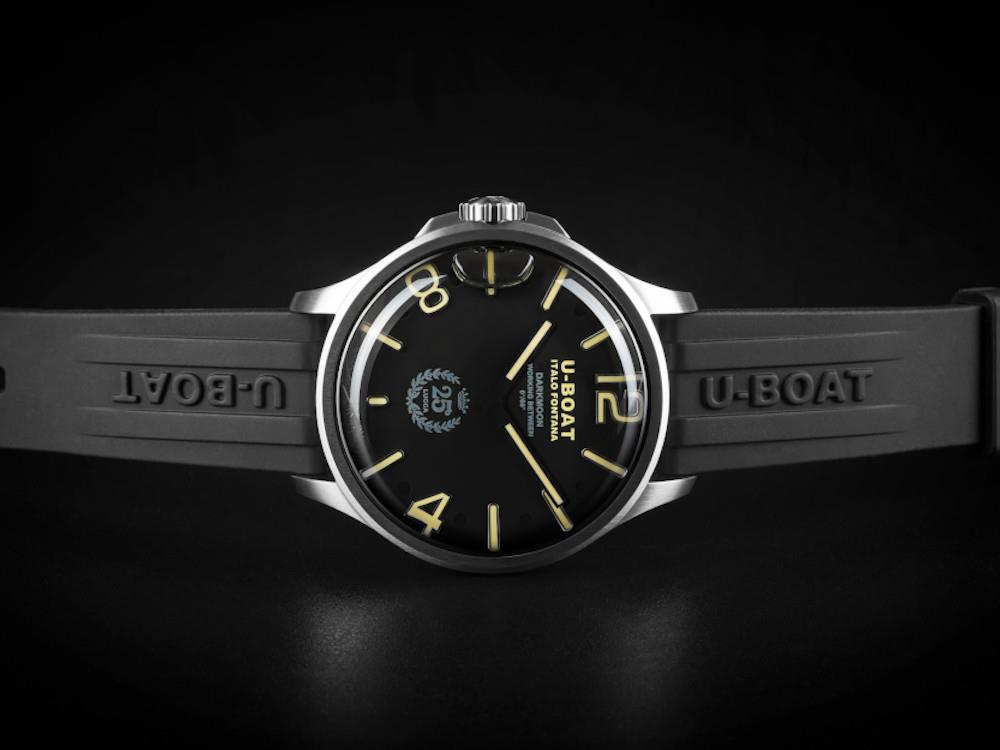 Reloj de Cuarzo U-Boat Capsoil Darkmoon 25° SS, Negro, Edición Limitada, 2027