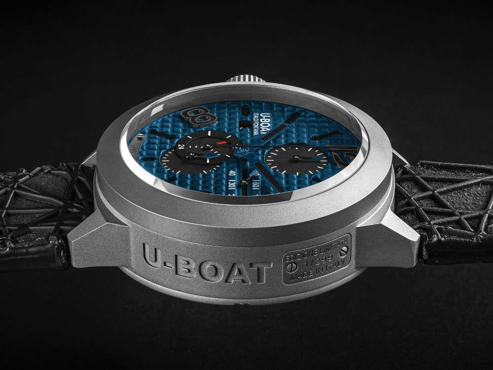 Reloj Automático U-Boat Classico, Titanio, Azul, 45 mm, Edición Limitada, 3003