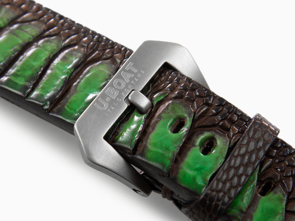 Correa U-Boat Accesorios, Piel de Avestruz, Marrón, 23mm., Bronce, 3022