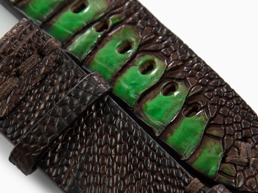 Correa U-Boat Accesorios, Piel de Avestruz, Marrón, 23mm., Bronce, 3022