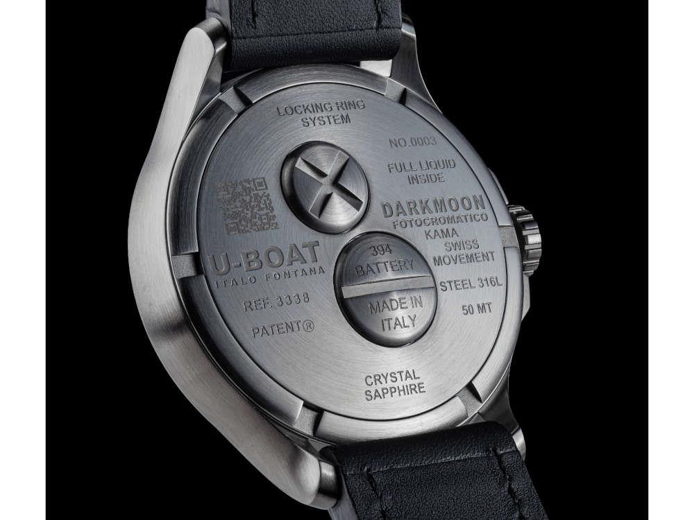 Reloj de Cuarzo U-Boat Capsoil Darkmoon Kama SS, 46.5 mm, Gris, 3338