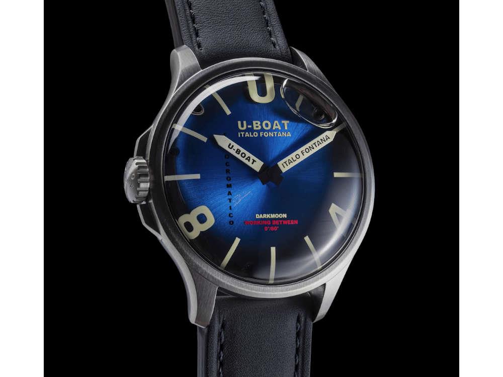 Reloj de Cuarzo U-Boat Capsoil Darkmoon Kama SS, 46.5 mm, Azul, 3340