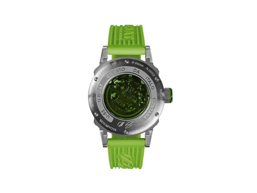 Reloj Automático U-Boat U-65, Acero Inoxidable 316L, 44 mm, Verde, 3344
