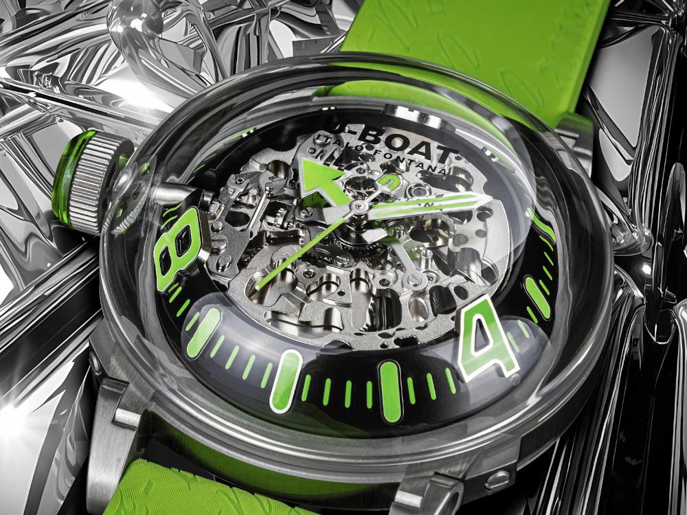 Reloj Automático U-Boat U-65, Acero Inoxidable 316L, 44 mm, Verde, 3344