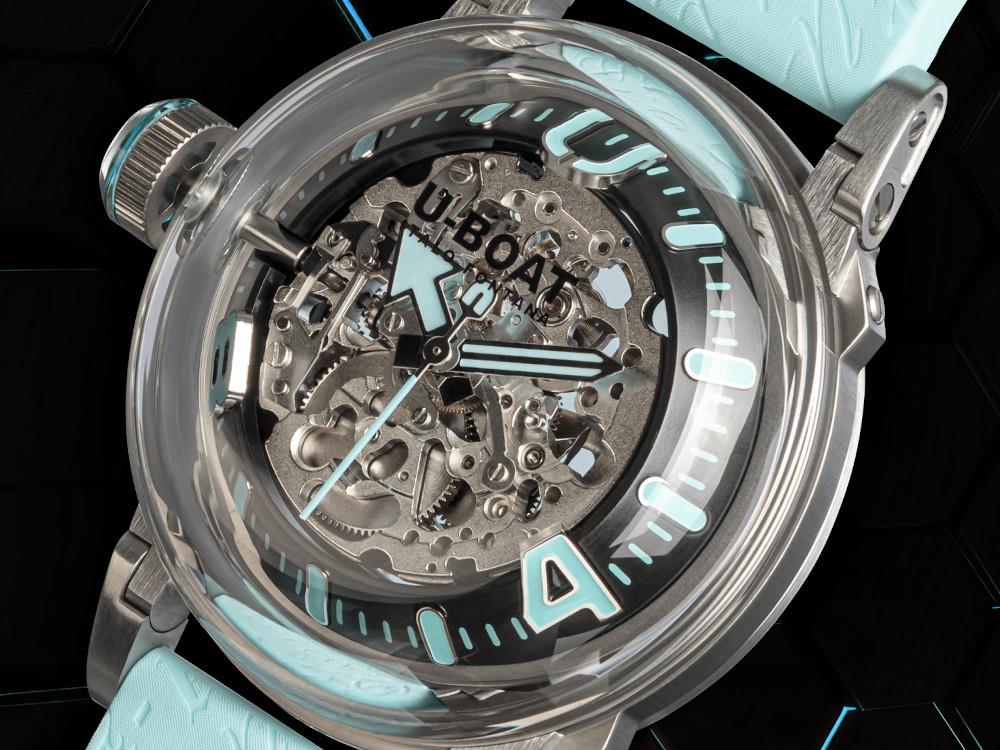 Reloj Automático U-Boat U-65, Acero Inoxidable 316L, 44 mm, Turquesa, 3345