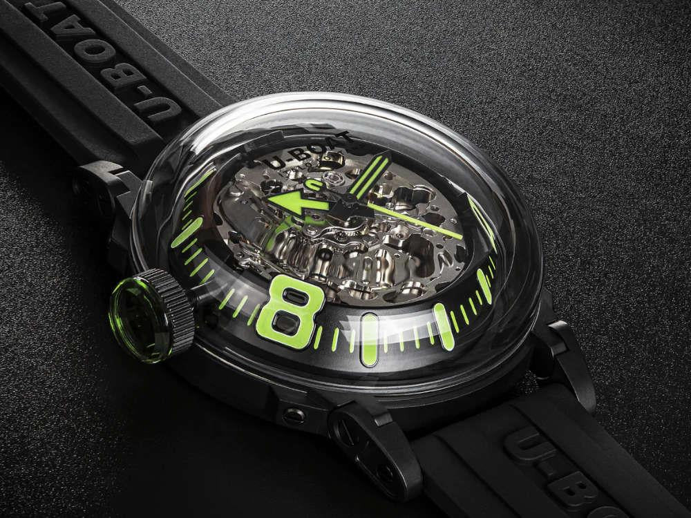 Reloj Automático U-Boat U-65, Acero Inoxidable 316L, PVD, 44 mm, Verde, 3347