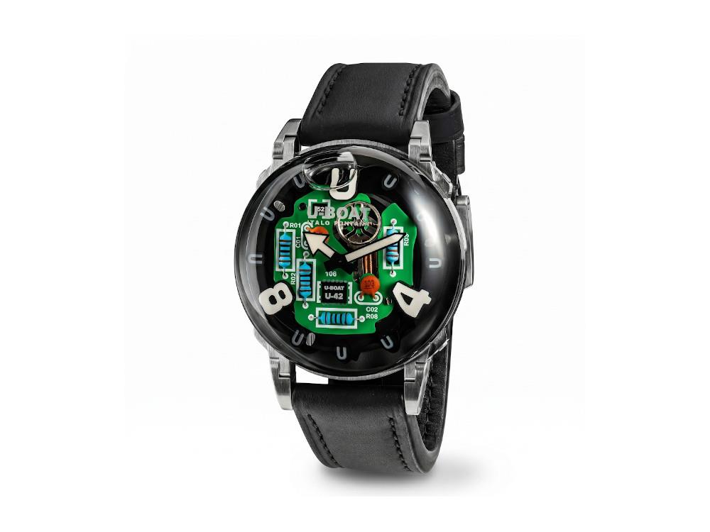 Reloj de Cuarzo U-Boat U-65 TEK SS, 44 mm, Negro, 3364