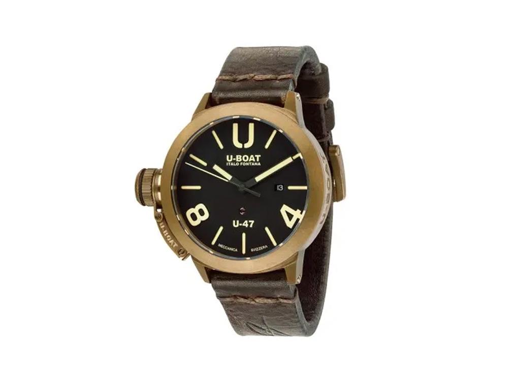 Reloj Automático U-Boat Classico U-47 Bronzo, Bronce, Negro, 47 mm, Piel, 7797