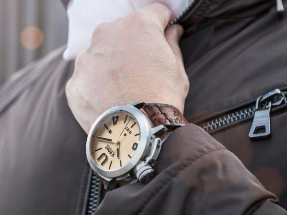Reloj Automático U-Boat Classico, Acero Inoxidable 316L, Beige, 47mm, 8106