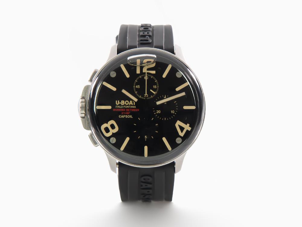 Reloj de Cuarzo U-Boat Capsoil Chrono SS, Negro, 45 mm, 8111/C