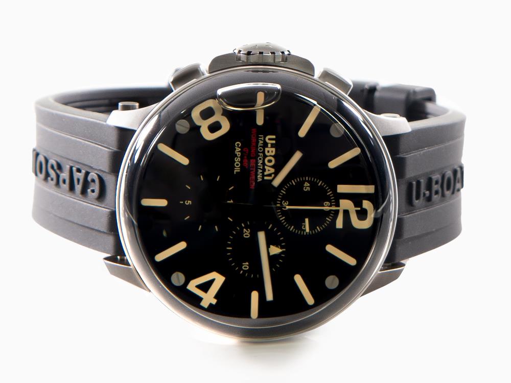 Reloj de Cuarzo U-Boat Capsoil Chrono SS, Negro, 45 mm, 8111/C