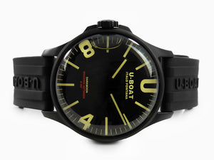 Reloj de Cuarzo U-Boat Capsoil Darkmoon 44 IPB,  Negro, 44 mm, Silicona, 8464/A