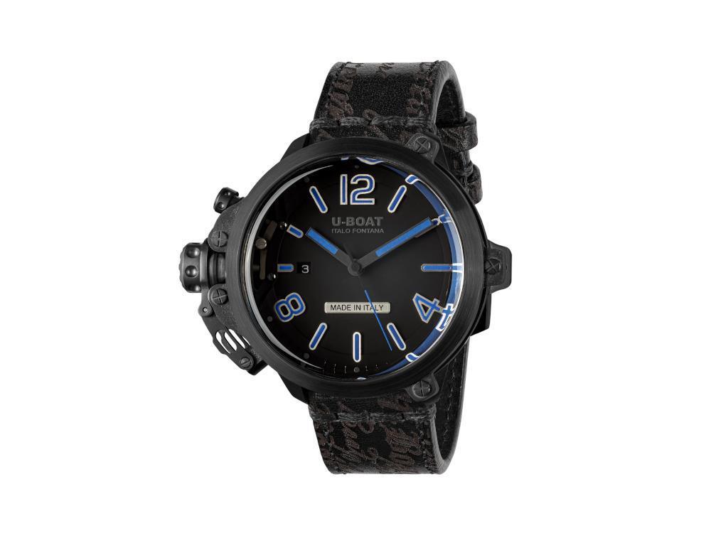 Reloj Automático U-Boat Capsule,  PVD, 50 mm, Negro, Edición Limitada, 8806