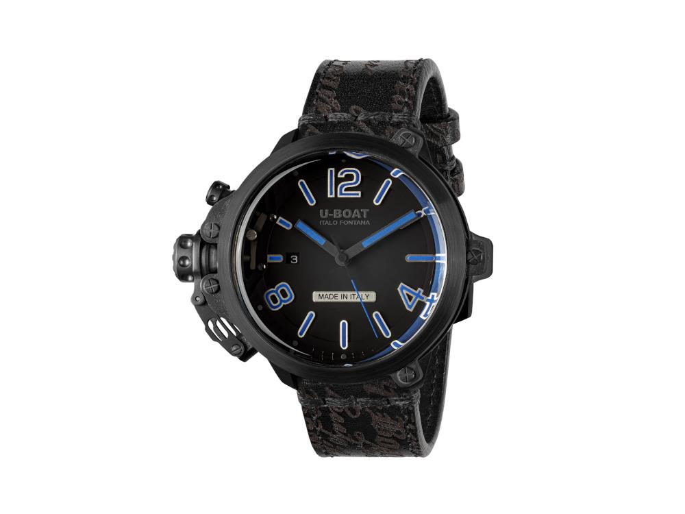 Reloj Automático U-Boat Capsule,  PVD, 50 mm, Negro, Edición Limitada, 8806
