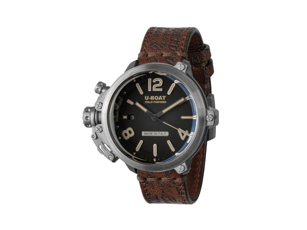 Reloj Automático U-Boat Capsule, 50 mm, SS, Negro, Edición Limitada, 8807