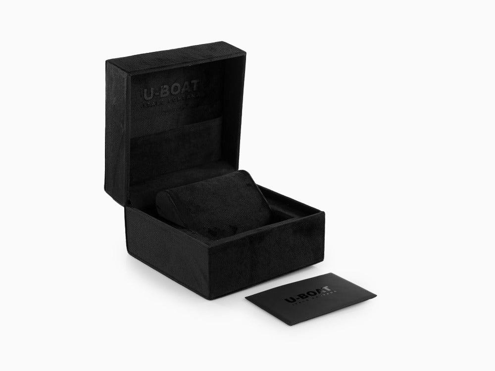 Reloj de Cuarzo U-Boat Capsoil Doppiotempo Red Rehaut, DLC, Negro, 45 mm, 8841