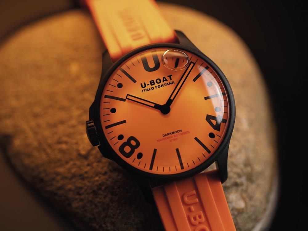 Reloj de Cuarzo U-Boat Capsoil Darkmoon, PVD, PVD, 44 mm, Naranja, 8968
