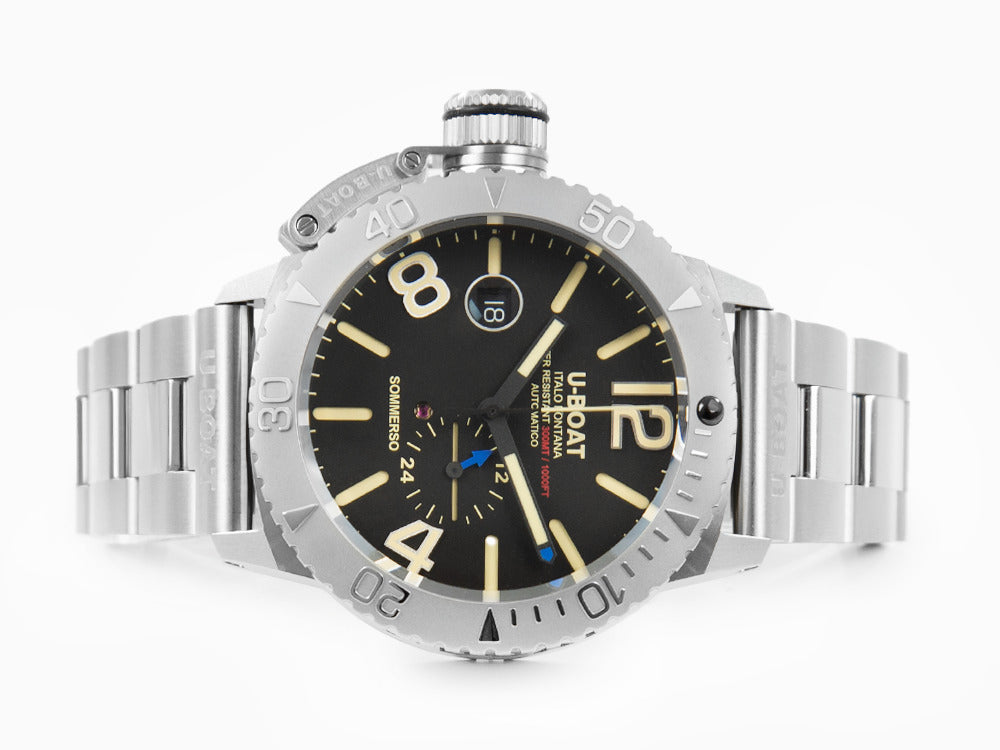 Reloj Automático U-Boat Classico Sommerso, Acero, Negro, 46 mm, 9007/A/MT