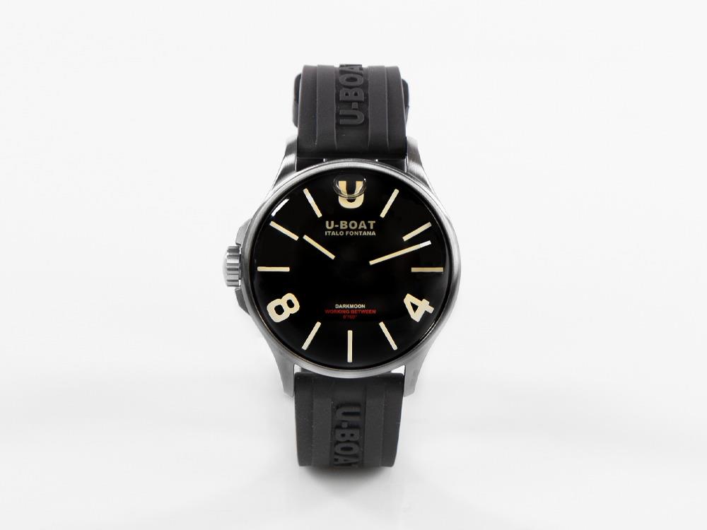 Reloj de Cuarzo U-Boat Capsoil Darkmoon, Acero Inoxidable, 40 mm, Negro, 9018