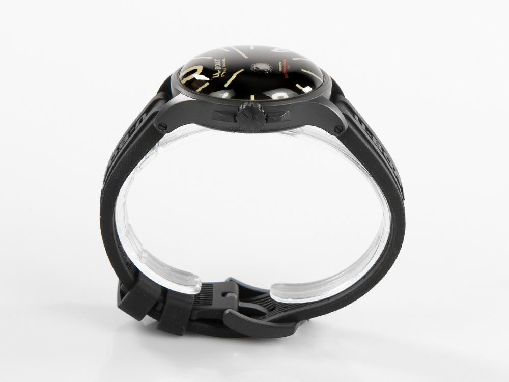 Reloj Cuarzo U-Boat Capsoil Darkmoon, Acero Inoxidable, DLC, 40mm, Negro, 9019
