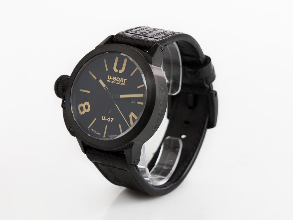 Reloj Automático U-Boat U-47 Classico Dark Soul, Negro, 47 mm, Correa piel, 9160