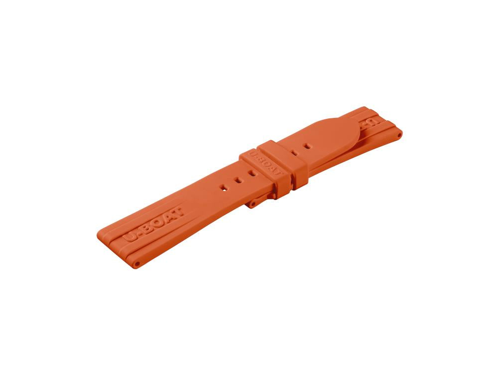 Correa U-Boat Accesorios, Silicona, Naranja, 22/20mm, 9535/Z