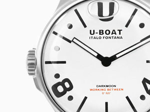 Reloj de Cuarzo U-Boat Capsoil Darkmoon White Curve, IPB, 44 mm, Blanco, 9542