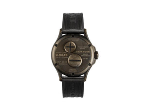 Reloj de Cuarzo U-Boat Capsoil Darkmoon Curve Vintage, 40 mm, Negro, 9549