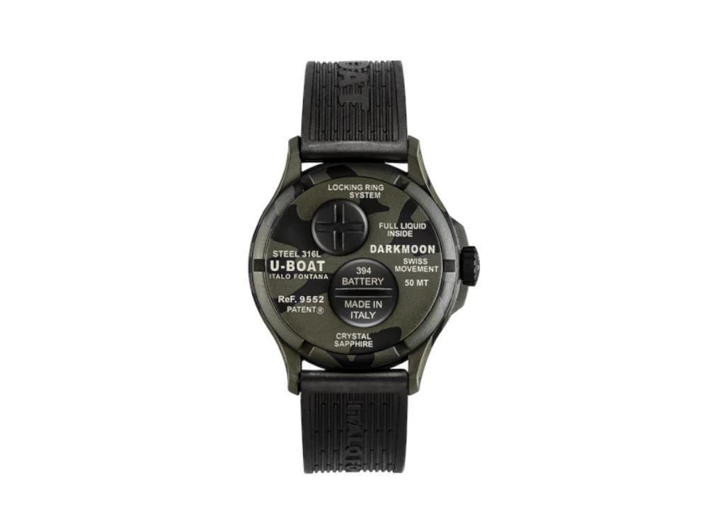 Reloj de Cuarzo U-Boat Capsoil Darkmoon Camouflage Curve, 40 mm, Negro, 9552