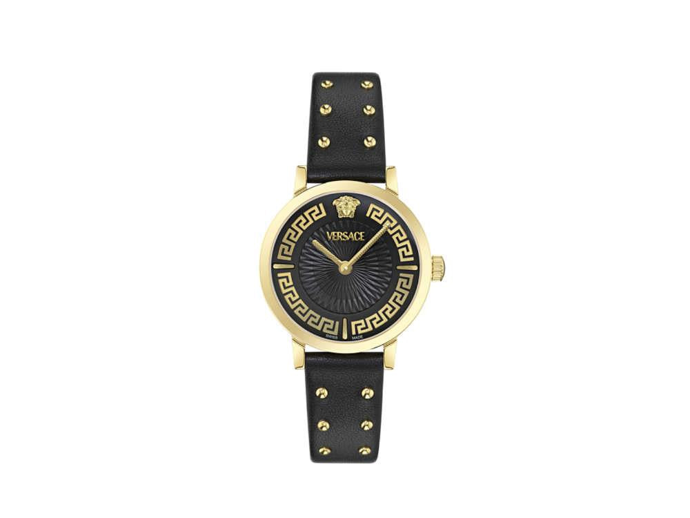 Reloj de Cuarzo Versace Greca Fortuna, PVD Oro, Negro, 35 mm, VE0A00225