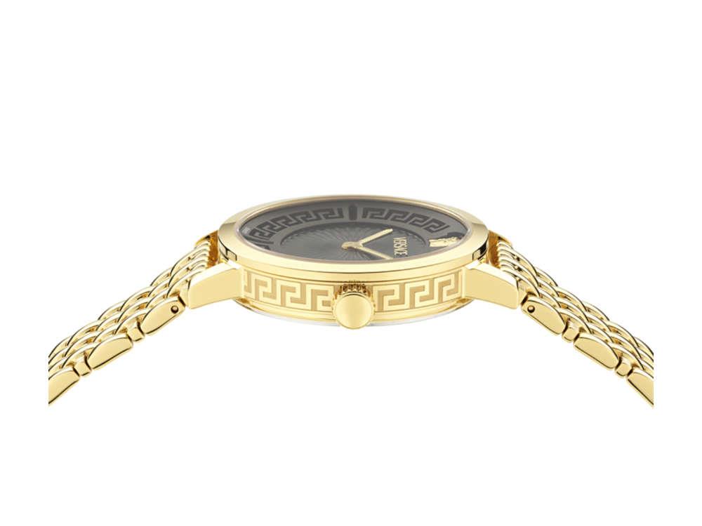 Reloj de Cuarzo Versace Greca Fortuna, PVD Oro, Negro, 35 mm, VE0A00525