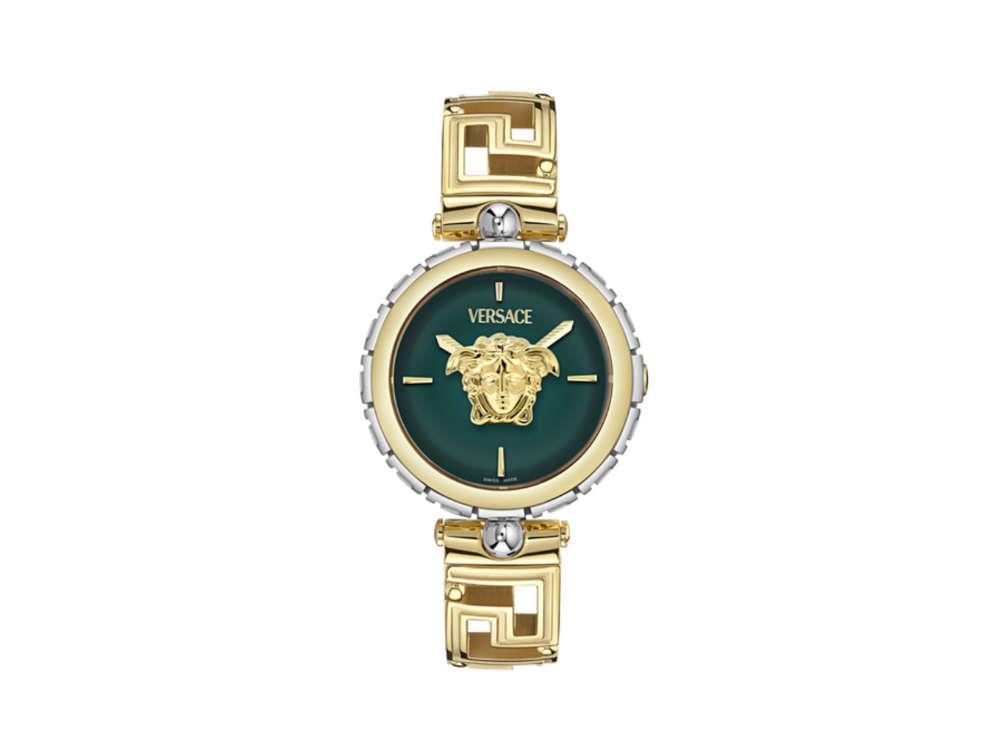 Reloj de Cuarzo Versace Medusa Jewel, PVD Oro, Verde, 34 mm, VE0B00325