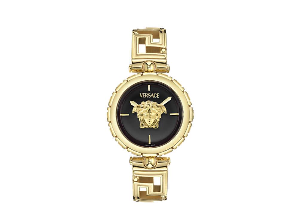Reloj de Cuarzo Versace Medusa Jewel, PVD Oro, Negro, 34 mm, VE0B00525