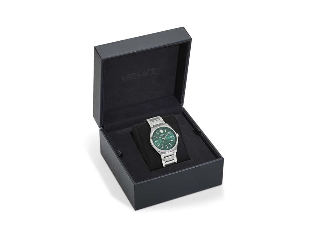 Reloj de Cuarzo Versace V-Auria, Verde, 39 mm, Cristal de Zafiro, VE0F00125