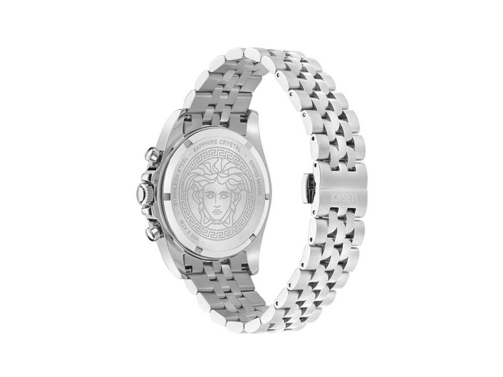Reloj de Cuarzo Versace Greca Chrono Wave, Gris, 43 mm, VE0H00325