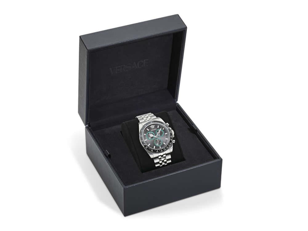 Reloj de Cuarzo Versace Greca Chrono Wave, Gris, 43 mm, VE0H00325
