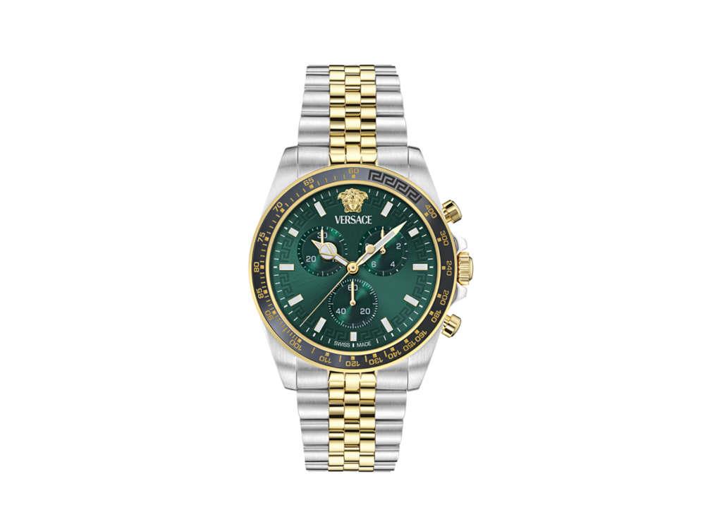 Reloj de Cuarzo Versace Greca Chrono Wave, Verde, 43 mm, VE0H00425