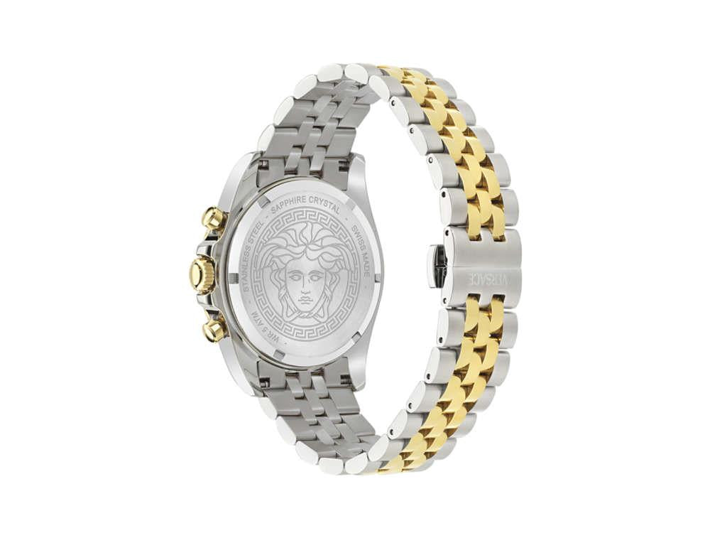 Reloj de Cuarzo Versace Greca Chrono Wave, Gris, 43 mm, VE0H00725