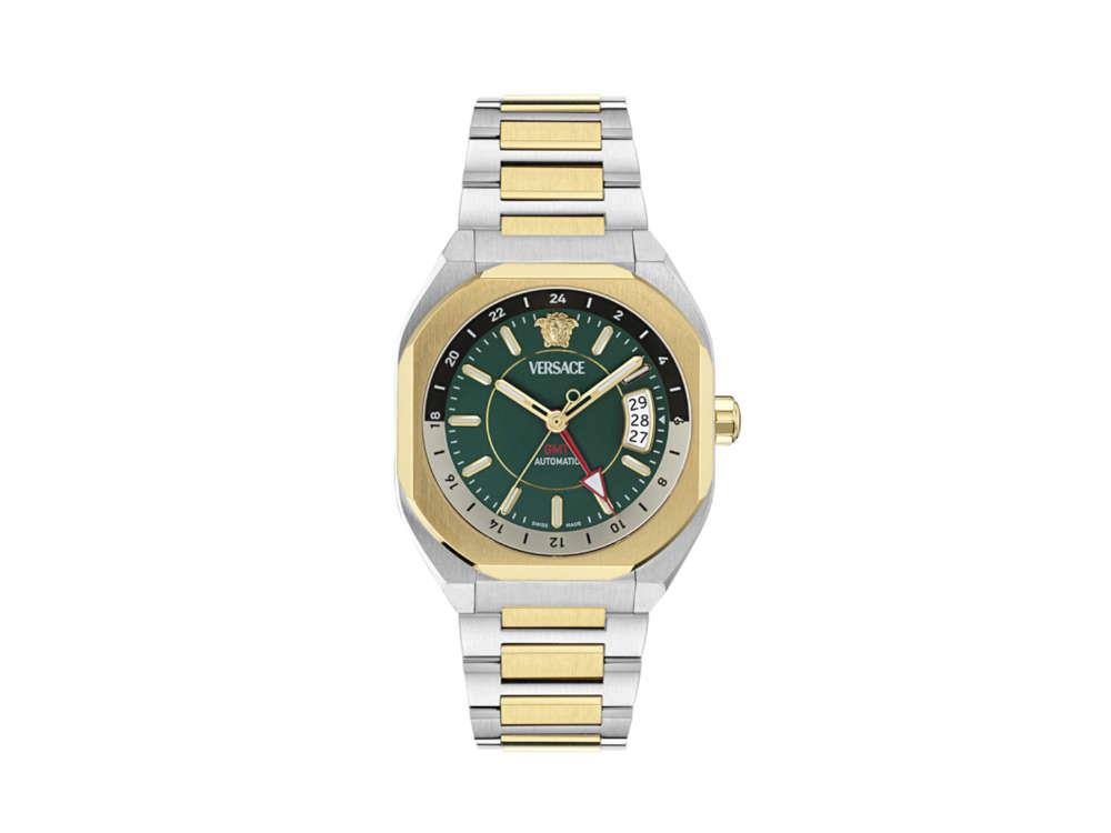 Reloj Automático Versace V-Contempo GMT, Verde, 40mm x 48,3mm, VE0I00325