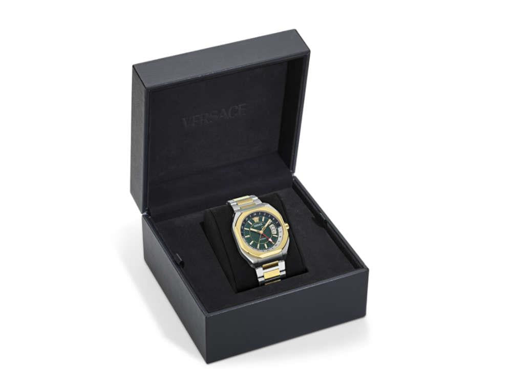 Reloj Automático Versace V-Contempo GMT, Verde, 40mm x 48,3mm, VE0I00325
