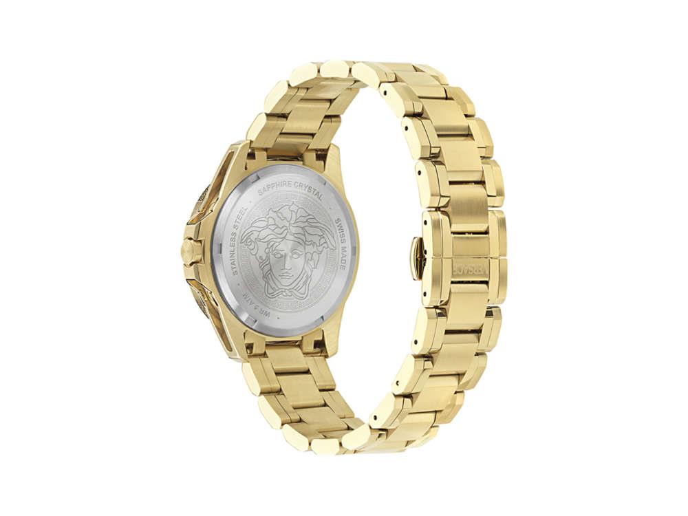 Reloj de Cuarzo Versace V-Galaxy Moonphase, PVD Oro, Negro, 43 mm, VE0K00425