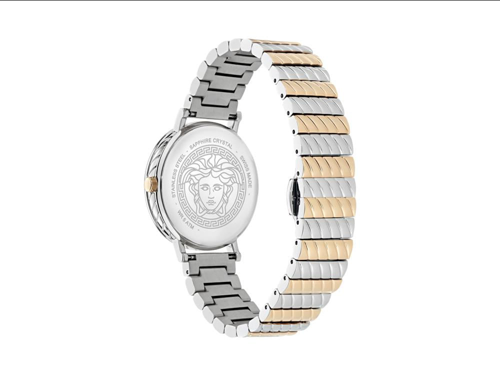 Reloj de Cuarzo Versace Delphinus, PVD Oro Rosa, Plata, 35 mm, VE0O00325